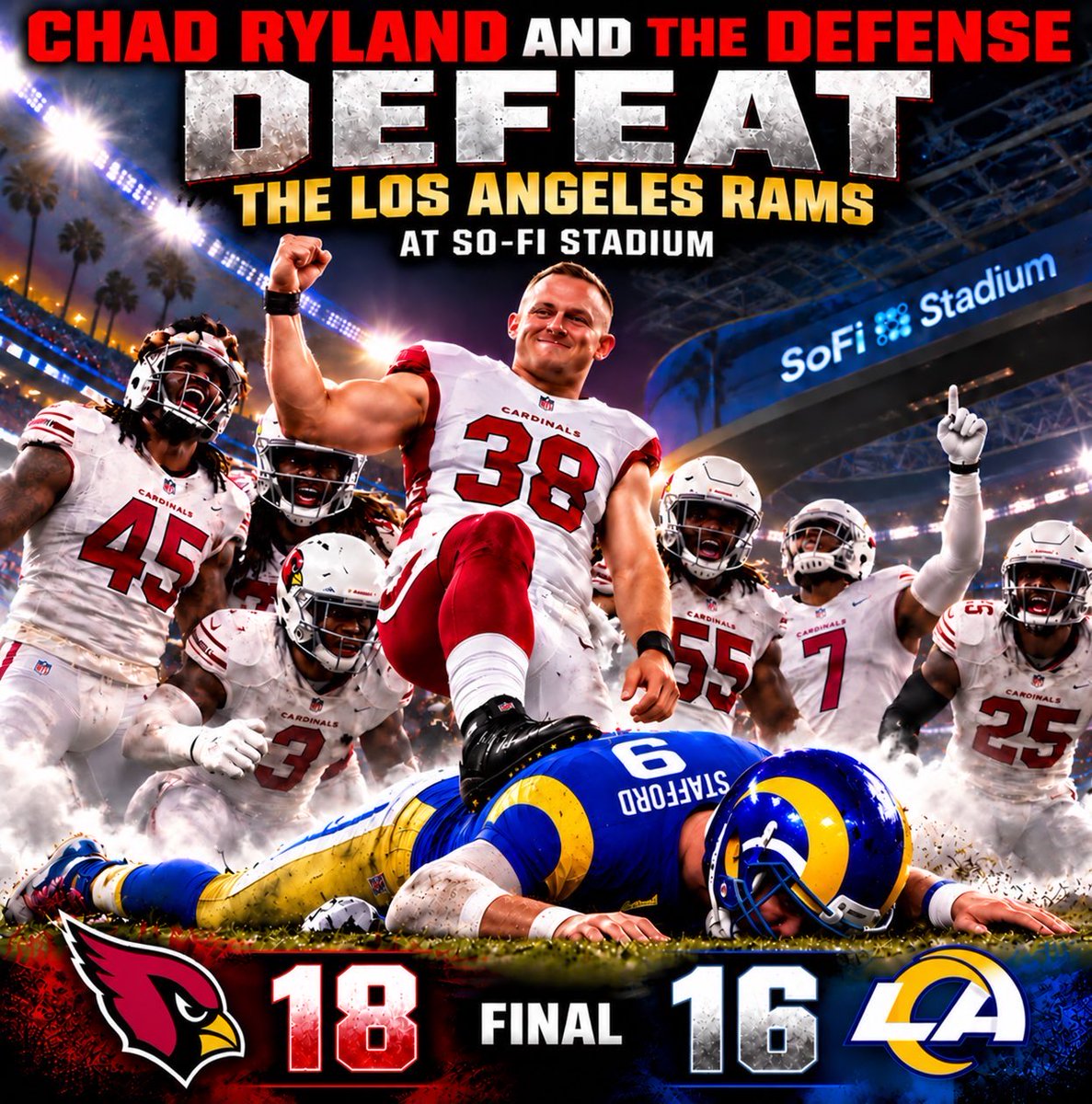 Cardinals_sun's tweet photo. @espn We own you LA🙂‍↕️ https://t.co/qjnBbYe2SL