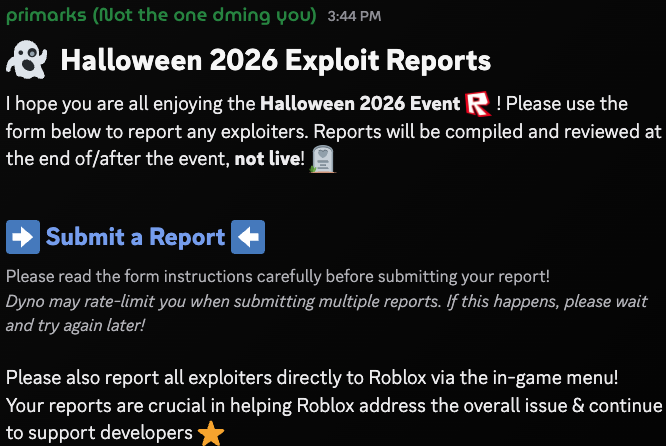 MM2Overview's tweet photo. Submit a Halloween 2026 MM2 Exploiter Report HERE: https://t.co/QLdsBwZwAo https://t.co/IIB8ecYBXX