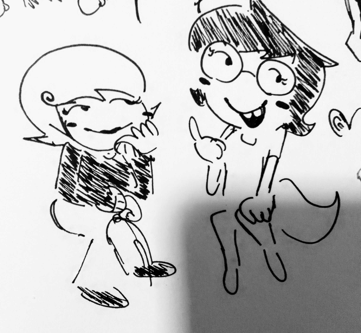 JadeRoxyWhnever's tweet photo. (🐶) [rayman 1 magician voice] hiya folks. here's jaderoxy scribbles because I don't have actual artwork to post https://t.co/gAePwtSW6h