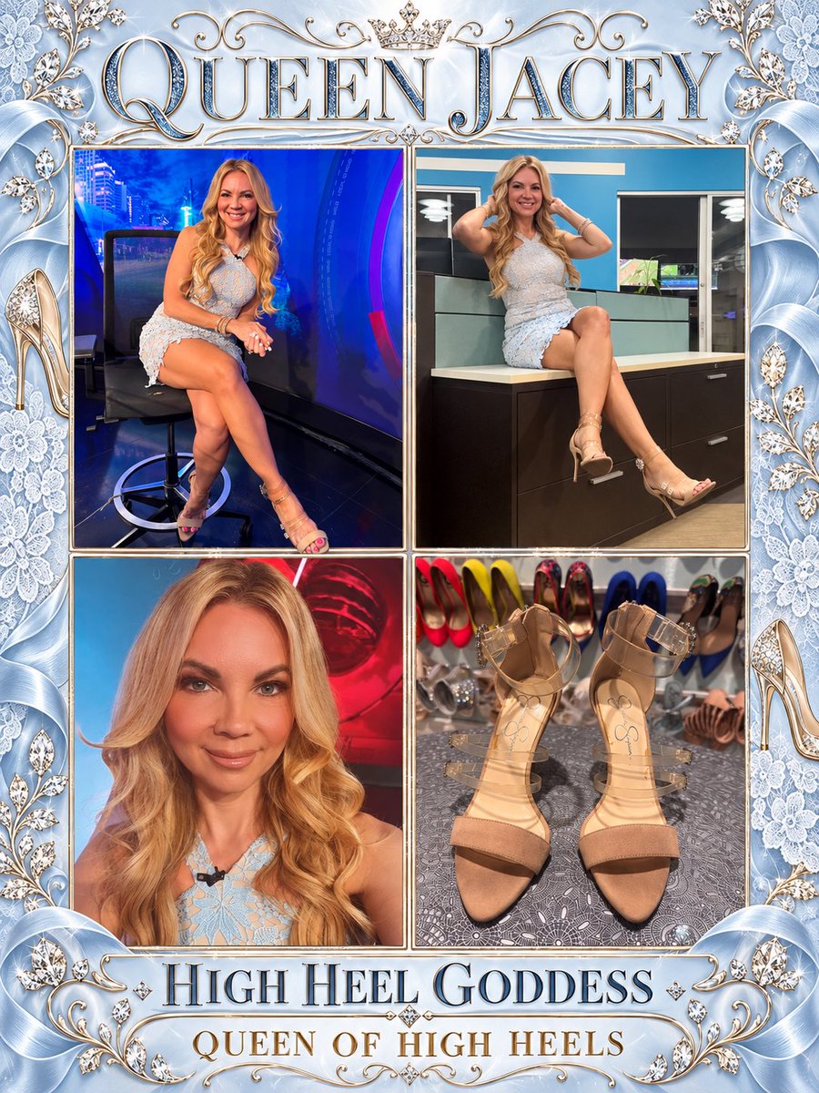 JaceyBirchFan's tweet photo. LOOK UP THE WORD “PERFECTION”
&amp; “ELEGANCE” and you will find My
GORGEOUS HIGH HEEL GODDESS @JaceyBirch ! Love everything about this set! Truly stunning!😍😍😍 #QueenOfLegs #HighHeelGoddess #QueenJacey #HighHeelQueen https://t.co/0TVrqnUnDz