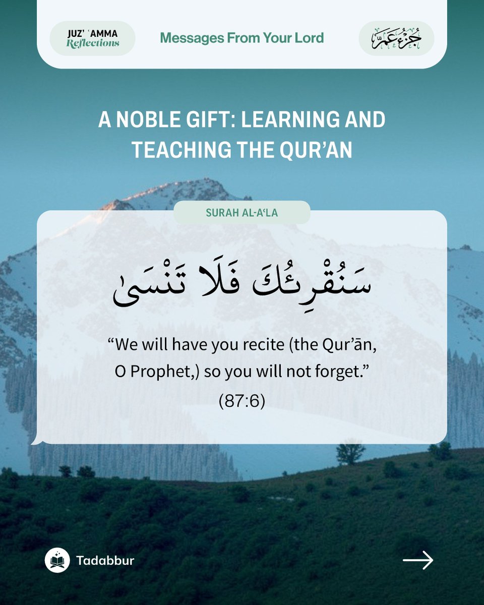 TadabburLWA's tweet photo. A Noble Gift: Learning And Teaching the Qur’an https://t.co/m7Mma7Xrnd