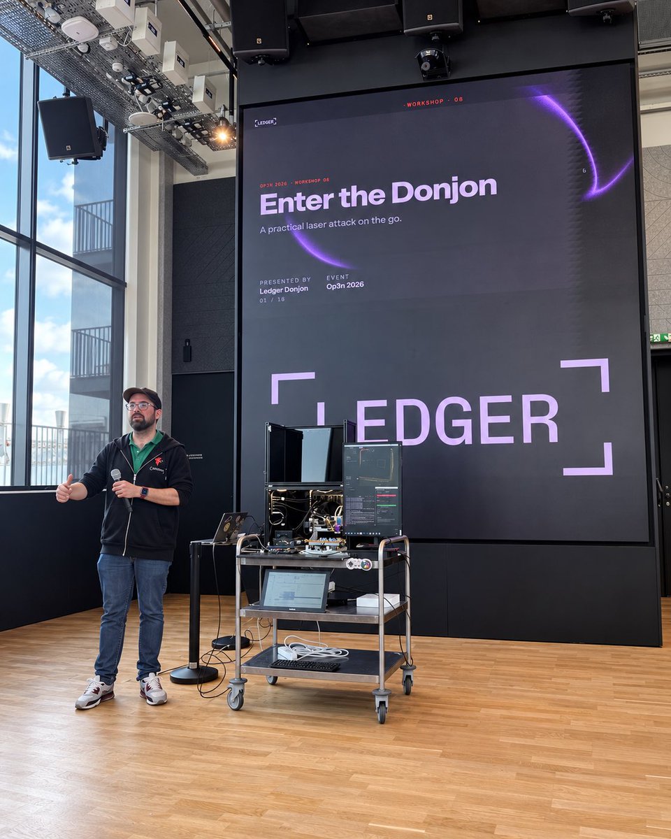matushao's tweet photo. Just wrapped up Ledger OP3N in Paris! Was fantastic to meet everyone who flew in from around the world. 

Shoutout to the @DonjonLedger team. Didn’t expect to watch a wallet get hacked in like 5 minutes.

Huge thanks to @AntoineM_eth for making this happen!
#LedgerN3XTCollab https://t.co/dzNwBxx0UN