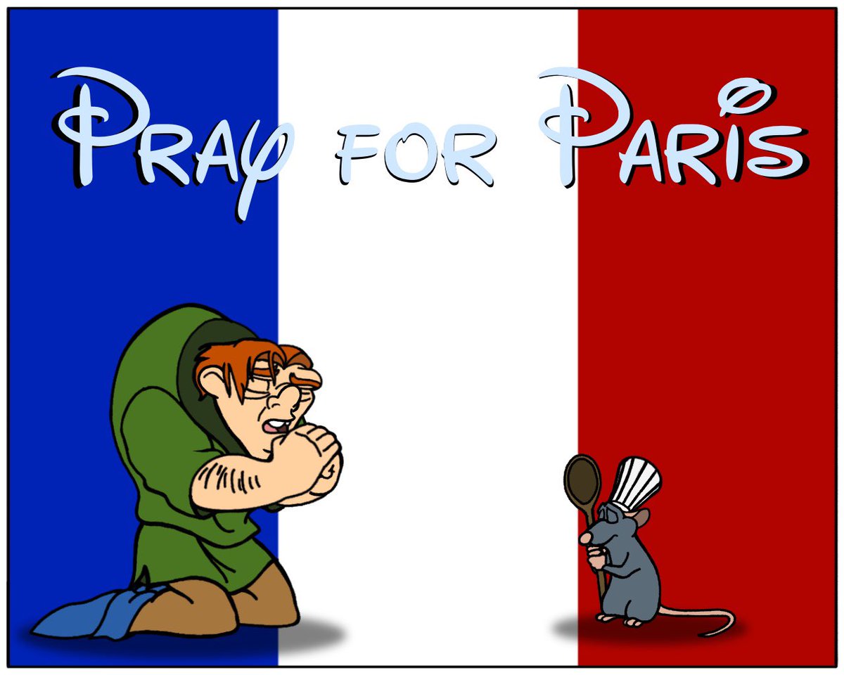JManTheAngel2's tweet photo. Pray for Paris.

.

#disney #hunchbackofnotredame #ratatouille #pixar #prayforparis #fanart https://t.co/XNal9hUWs0