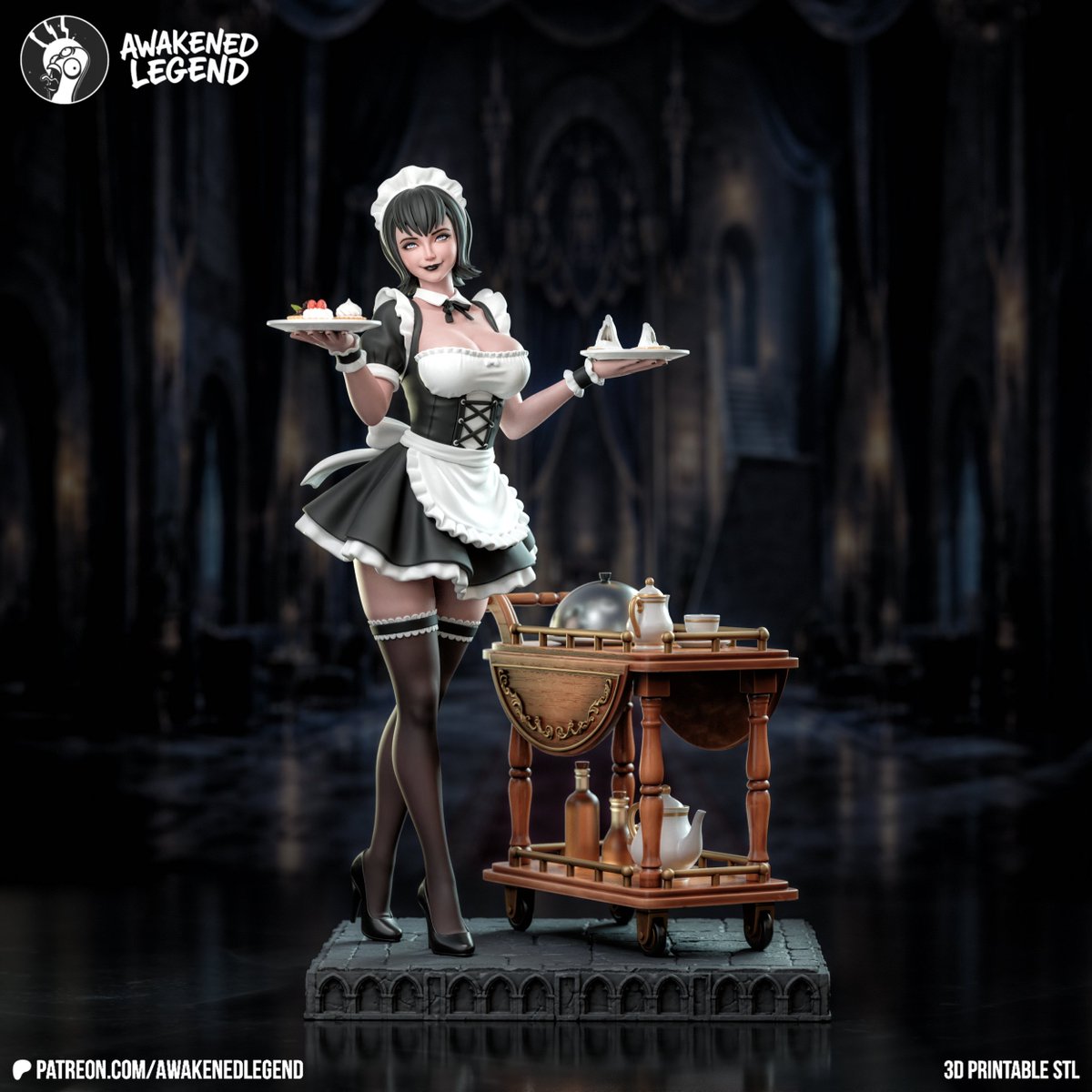 AwakenedLegend0's tweet photo. My maid-inspired version of Mavis from Hotel Transylvania is finally released on patreon! Both the main and alternative versions are included in this release.

The 3D-printable SIL files are now available on Patreon and ready to download!

#MavisDracula https://t.co/e9UxL1cNND