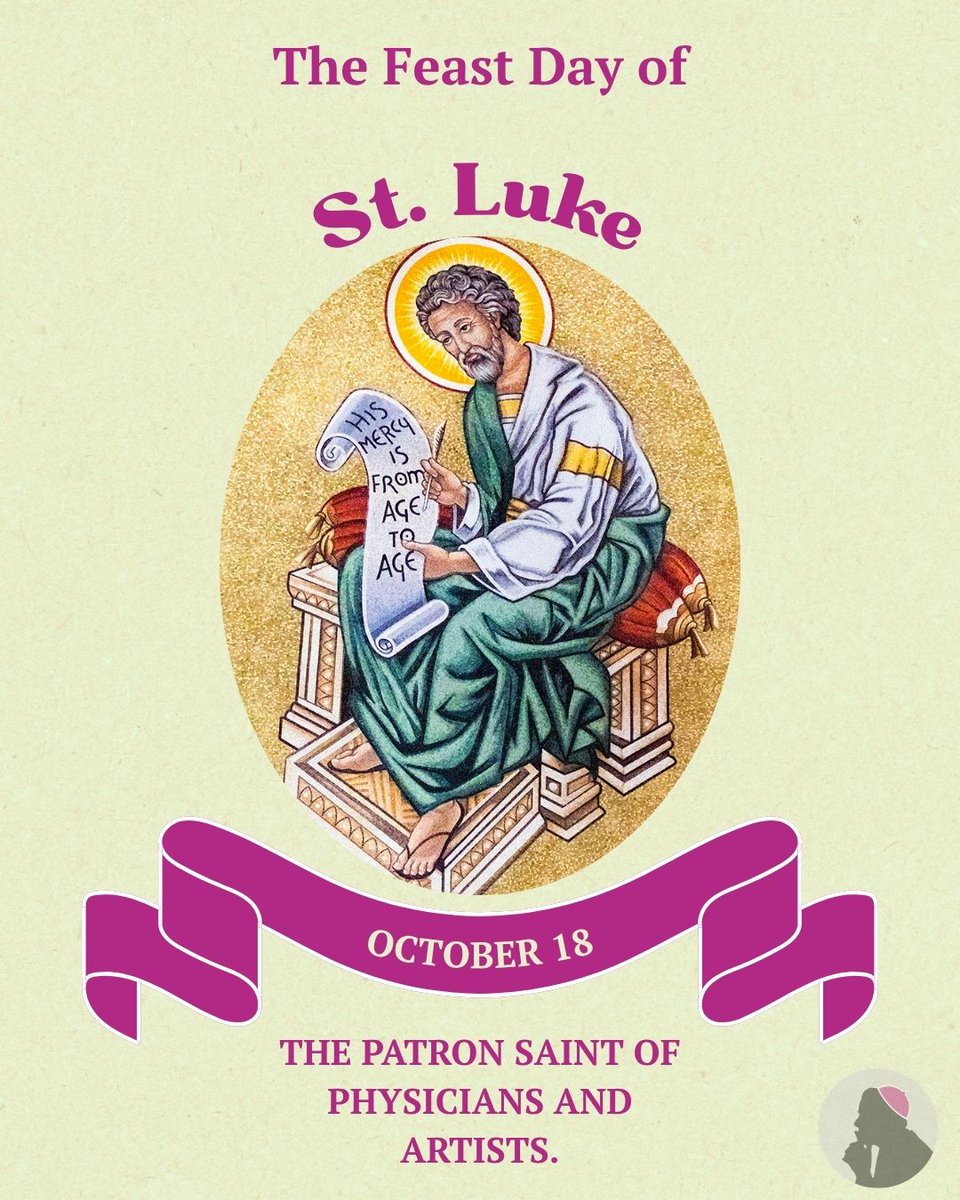 FultonSheenPGA's tweet photo. Today the Church celebrates the feast day of St. Luke, who is the patron saint of surgeons, physicians, and artists. #StLuke #FeastDay #FultonSheenApostolate https://t.co/6re1iu4Qpa
