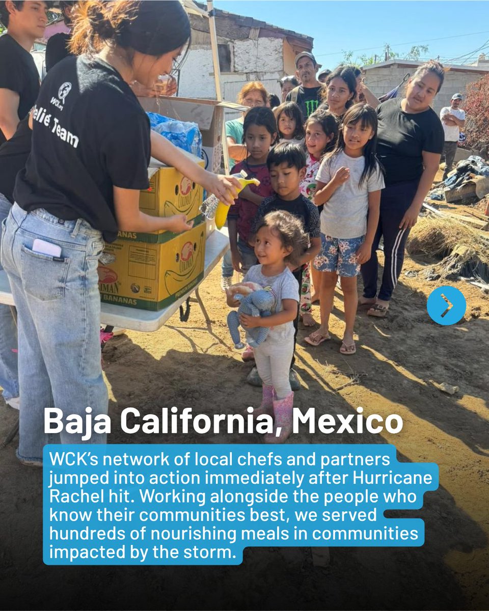 WCKitchen's tweet photo. WCK responded to nine emergencies across eight countries this week, making sure affected communities have access to fresh food. (2/3) https://t.co/0o5XI1wRFo