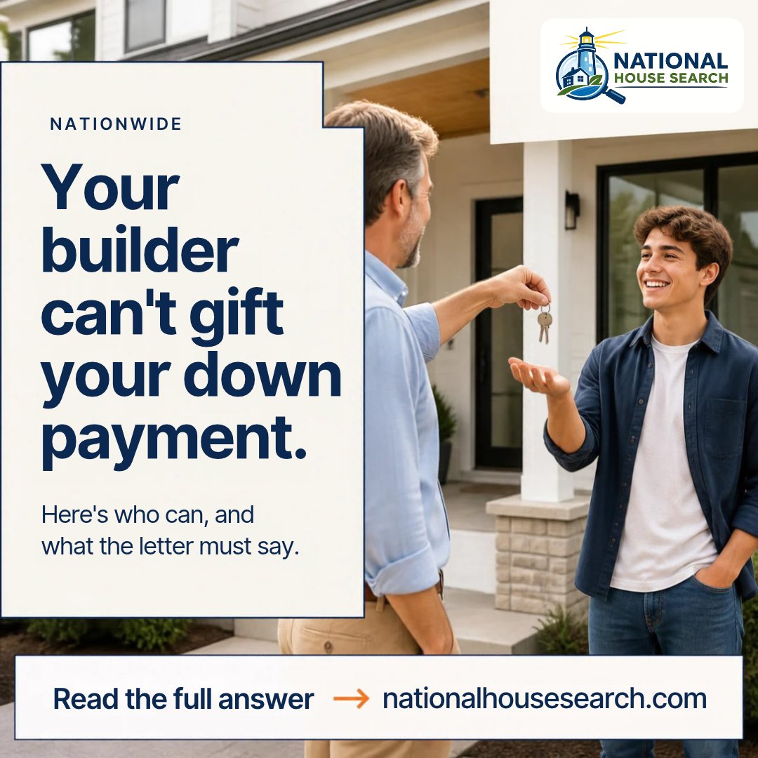 nhsamerica's tweet photo. Family helping with your down payment? The gift letter needs the amount, a no-repayment line and the giver's details. And the giver can't be the builder.

https://t.co/dyX5uTRoho

#FirstTimeHomeBuyer #DownPayment https://t.co/c9pquptCPW