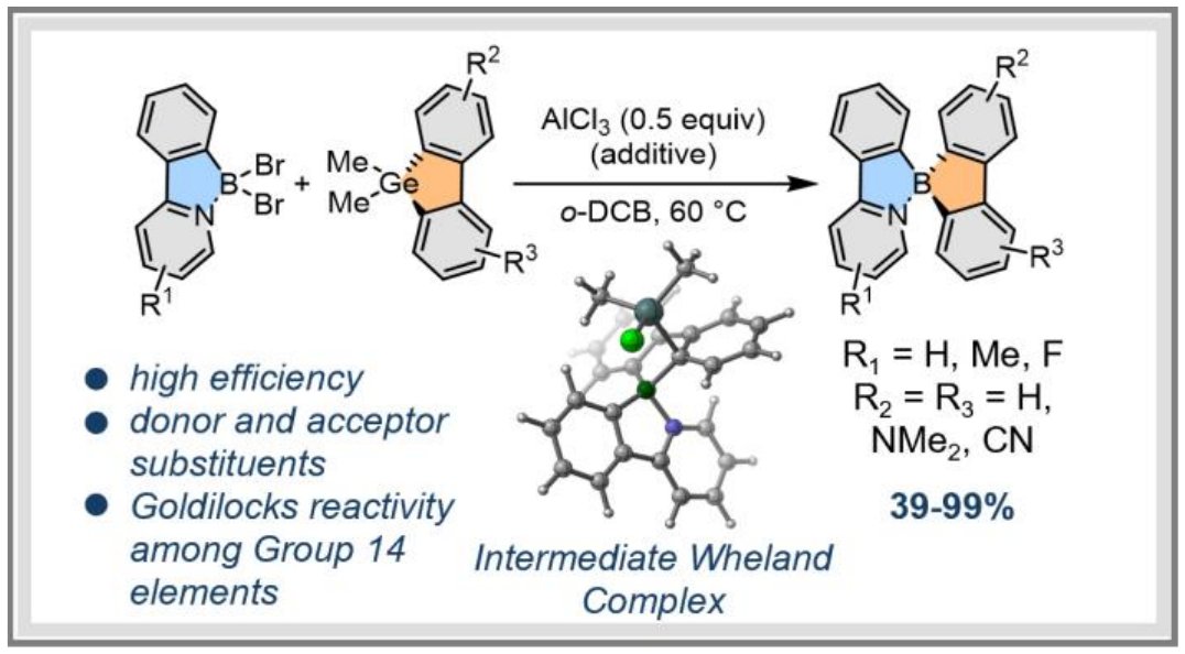 Boron_Chemistry's tweet photo. Lewis acid-mediated borodegermylation grants access to donor- and acceptor-substituted azaboraspirobifluorenes ( @ChemRxiv ): https://t.co/fSxjoWc7mj ( @NowakKrolGroup ). https://t.co/3k40RHBPnS