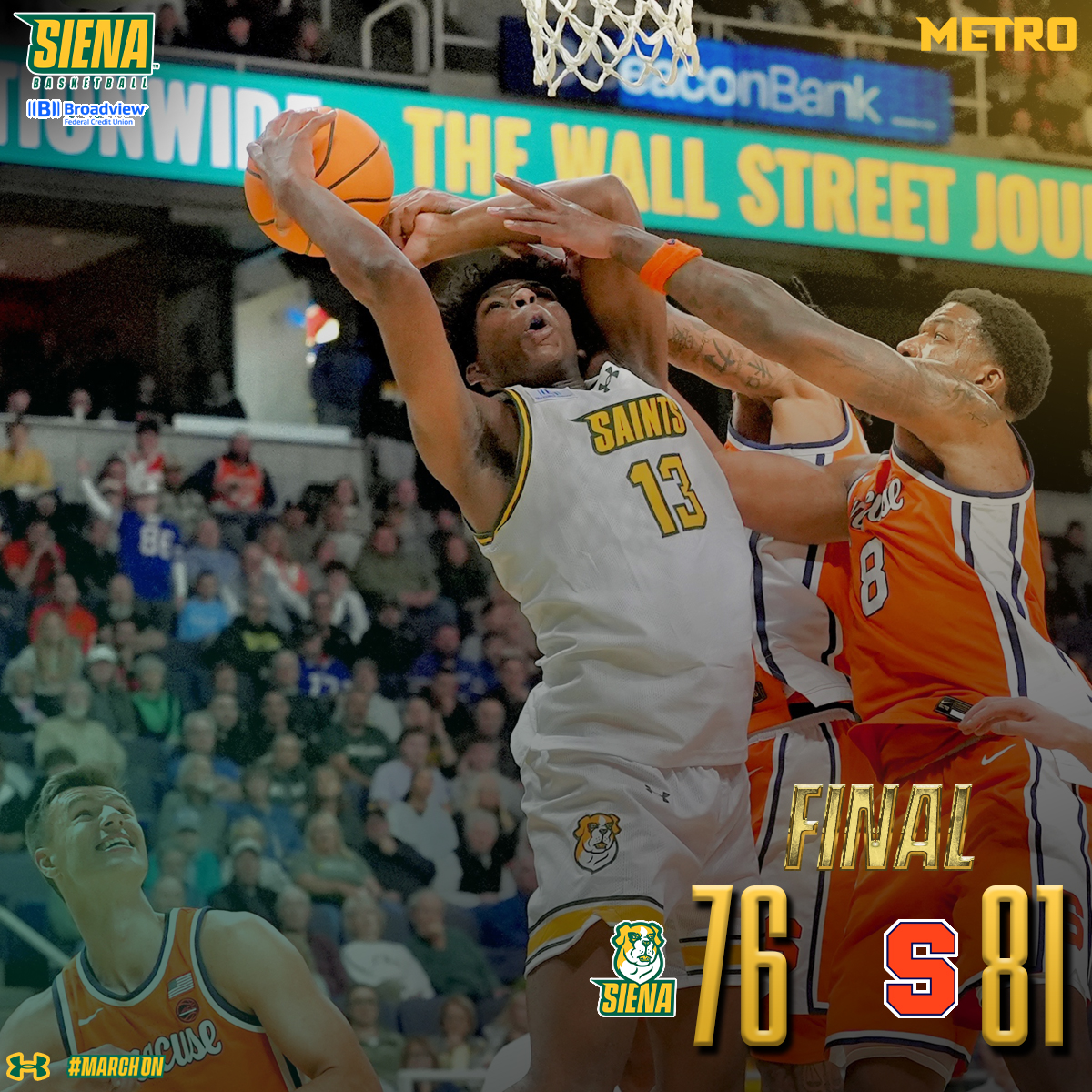 SienaMBB's tweet photo. 🏀 A lot to be excited about 

Just over two weeks until we do it for real 

#MarchOn x #SienaSaints https://t.co/AU0LqbJqR4