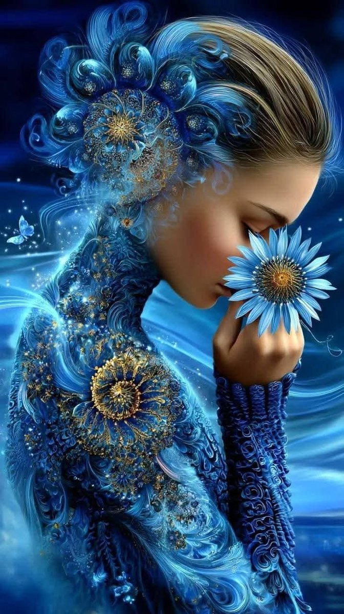 PriyambanaP's tweet photo. In the night sky of blue hue,
Like a flower that blooms 
at the touch of a dream,

I owe you
my reality
Until morning catches 
Darker you.

-Priyambana ✨
@bionicanadian @FoxProse https://t.co/fb40dljxRK