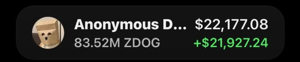 Solprofit1's tweet photo. $ZDOG is PRINTING! 🚀💰🏆

Alpha TG fams catching the moves together! 🔥 If you were copy trading alongside me, you’d be riding this wave too! 📈💎

Stay locked in — more alpha, more opportunities! 👀🚀

CA: 58eo3pKwDZ2GKT2XvRumuns6RustWyvqtgfyubA3kYAJ

#Solana #Memecoins https://t.co/EtGshhFzFu