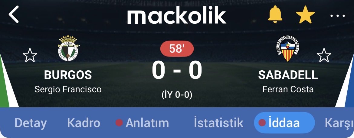 bebetotrick's tweet photo. BURGOS SABADELL

MS 0.5 ÜST 
ORAN: 1.56
GÜVEN ÇOK YÜKSEK https://t.co/mTAQDM7ykb