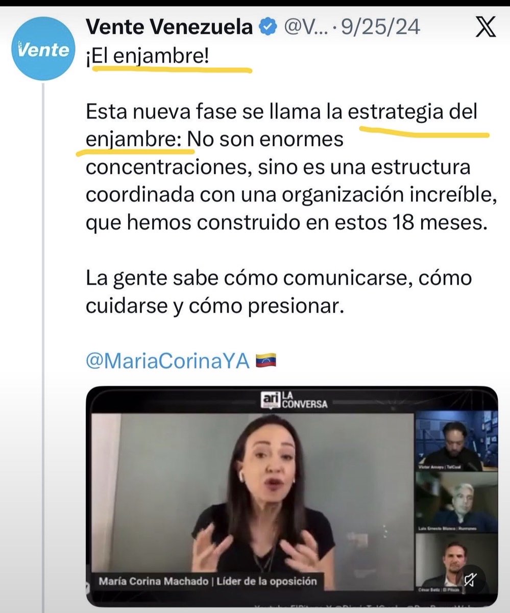 Lux5vnu's tweet photo. @javiernegre10 De acuerdo con usted y lo del enjambre es público. Ud mismo lo ha sufrido https://t.co/ArKkXsfRM8