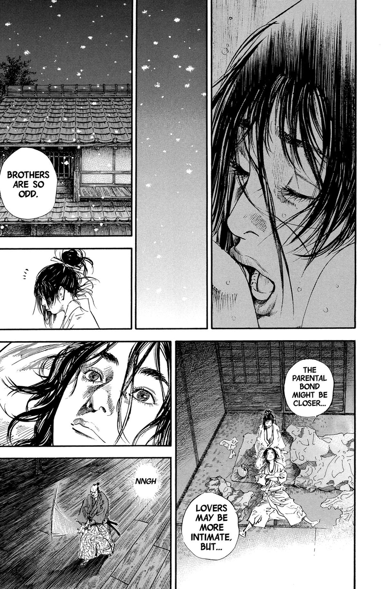 pxcnt55's tweet photo. Yoshioka Seijuro, despite existing as a foil to his brother in the narrative, is still bound to Denshichiro by blood. Their differing methods of coping with responsibility (Seijuro via hedonism and Denshichiro via duty) has not made them forget their brotherly bond. https://t.co/Z2L1pF90FT