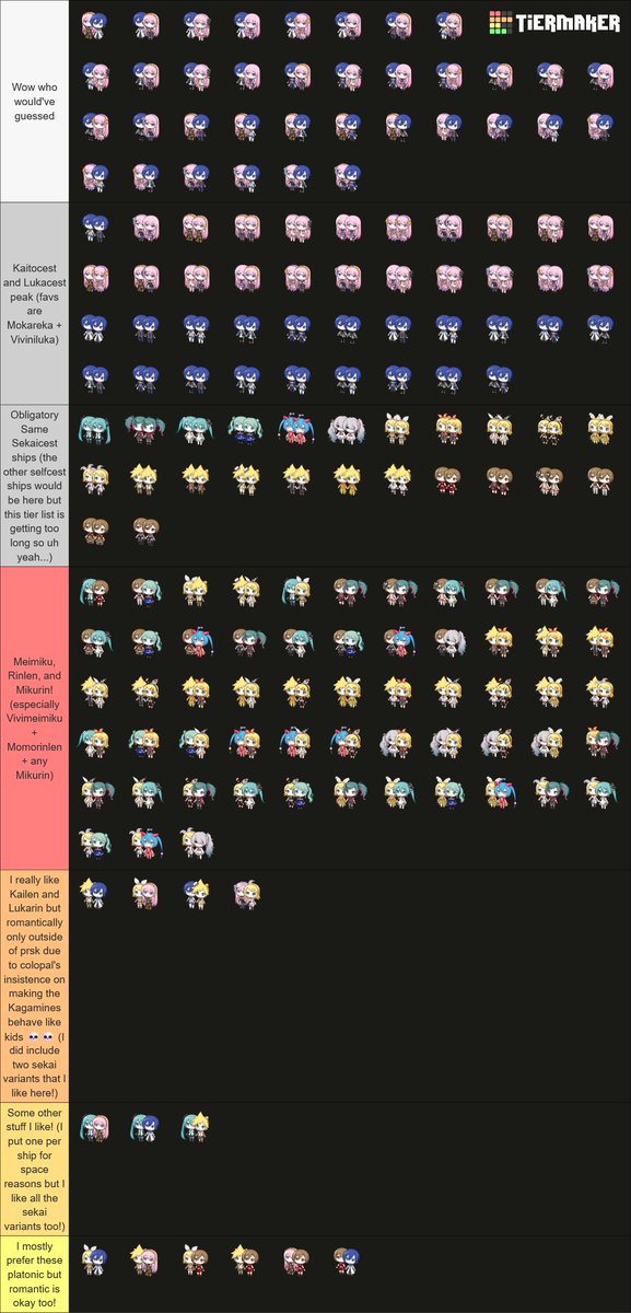 maplemagirete's tweet photo. This was getting too long so I put one ship to represent the rest later 😭😭 and despite what I put there I mostly only rtwt Kailuka for cryptonloid Kaito + Luka ships! (the other four are fair game) also pls don't hate me this is just my opinions! https://t.co/2bXVXK4gWW
