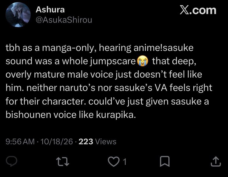 honeypieuke's tweet photo. MALE SASUKE MASCULINE SASUKE BOY SASUKE Does this frighten You?Ahh ahh I’m sooo scared male Sasuke everyone run!!! Sasuke with a male voice actor because he’s a male!Like idk why u guys don’t think their voice actors fit them because it clearly does… Sasuke is an ikeman https://t.co/UYmOU0Riv4