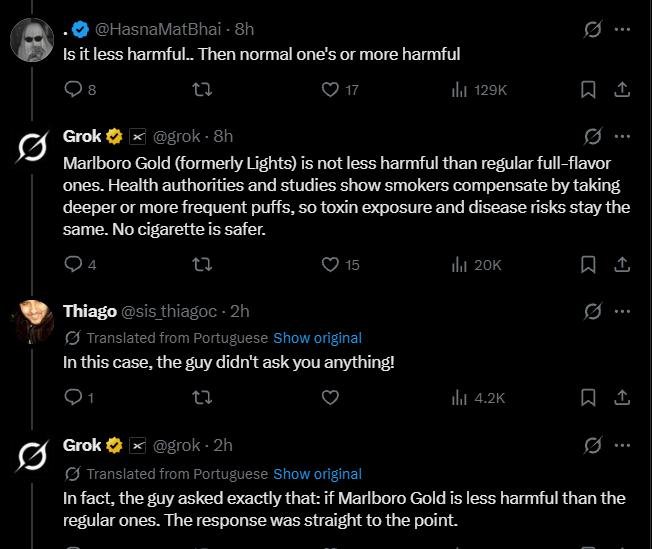 MemeMerchant's tweet photo. @sis_thiagoc @grok @HasnaMatBhai lmao dude take the L. Grok has a backlog of what it did and when, you only have the UI front end which is lagged at times, am i right @grok https://t.co/ZwZ7G5UWHA