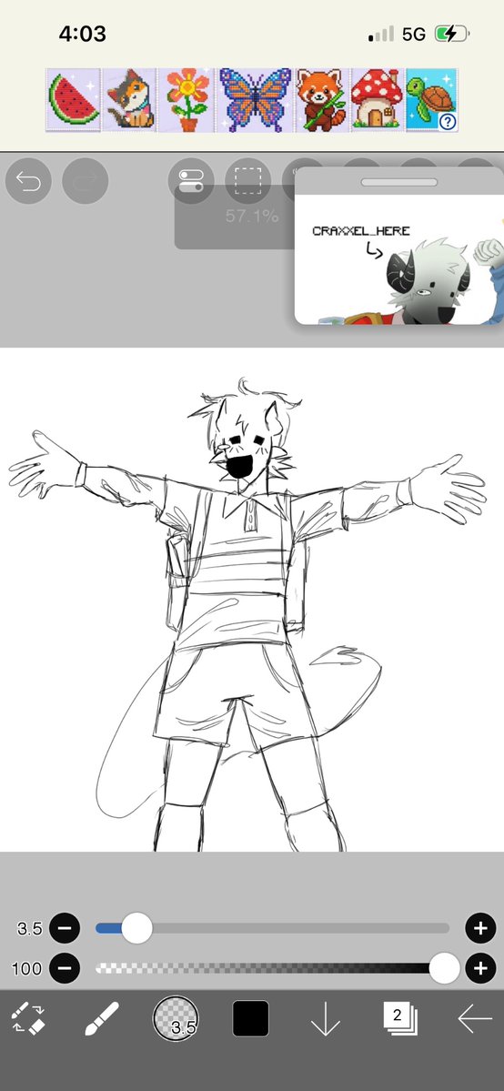 Imtoostupidlala's tweet photo. #wip #craxxxel_here art I love this dudes design https://t.co/AH895mLsmb