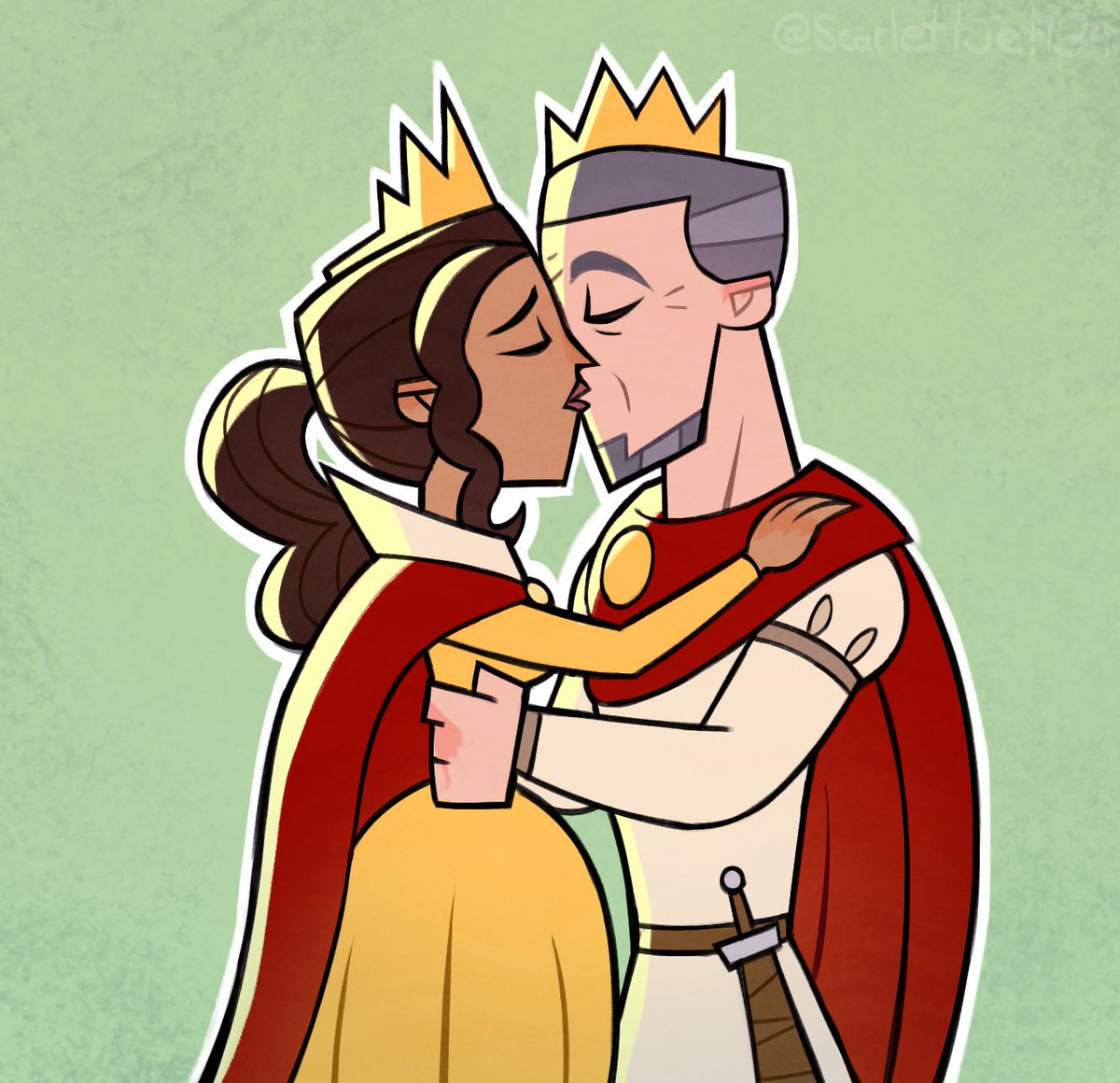 TheNi9htKni9ht's tweet photo. A ConnorXRiya Royalty AU art I commissioned from @SJett34

#dctwt #disventurecamp #conriya #disventurecampfanart https://t.co/UvKj1rvfsP