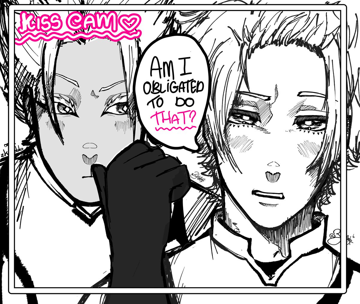 zkalebb's tweet photo. kiss cam, but Sae is a little shy...
#ryusae #fanart #bluelock https://t.co/I1fGT5TsGF