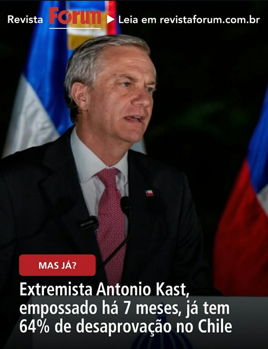 fabridosreis's tweet photo. VEJAM SÓ COMO OS EXTREMISTAS ESTÃO SENDO RECHAÇADOS NA AMÉRICA LATINA.

7 MESES DE GOVERNO E DESAPROVADO PELA MAIORIA DA POPULAÇÃO.

É ISSO QUE DESEJAMOS PARA O BRASIL? https://t.co/lmUK5PBFG2