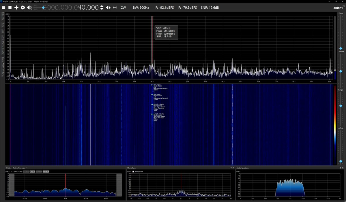 radiosiesta's tweet photo. 今しがたのVLF
22.2、40kHzは入感中
21.1、25、54kHzは不感
60kHzはノイズのため入感確認ができません

おはようございます
#VLF
#Airspy
#SDRSharp
#YouLoop
#YouTwist
#YouTwin https://t.co/BZShbkML78