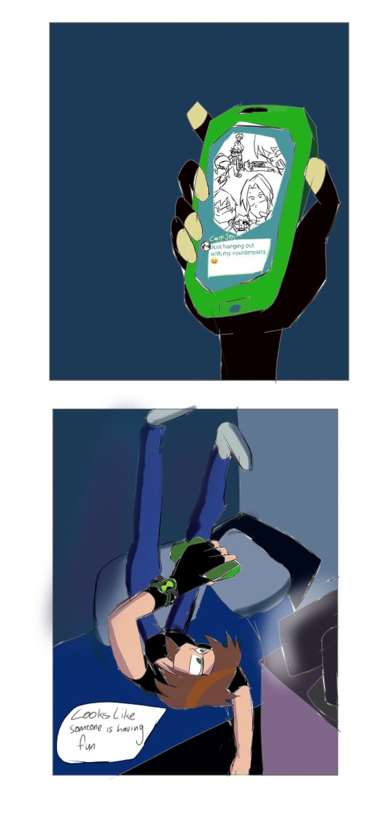 Joshua277851021's tweet photo. Ok so basically my version of jenny who is around 15 to 16 is a bit of a jealous kind of type and hate missing out the fun plus she is flat chested @carpinchor123 @GMFB_Aniel #ben10alienforce #au #fanart https://t.co/fA5SAvoQj3