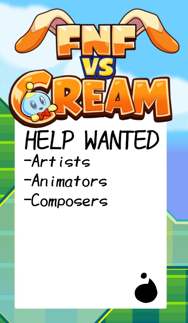 EmmAMT141's tweet photo. FNF Vs Cream the Rabbit.
Still looking for composers and Vanilla VA
Discord DM: emmamt627 https://t.co/B9HLihbJxl