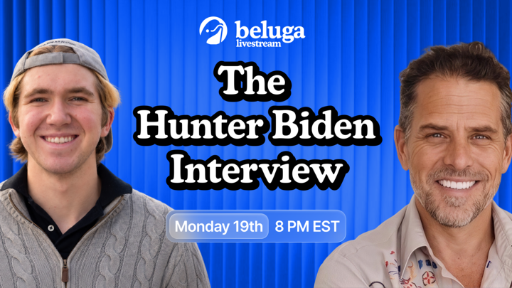 heybeluga's tweet photo. Livestream Monday with @HunterBiden.

We have questions.

He has stories.

Should be a normal Monday night.

When: Monday, Oct 19
Time: 8:00 PM ET
Where: @heybeluga https://t.co/ZwM1RMx62w