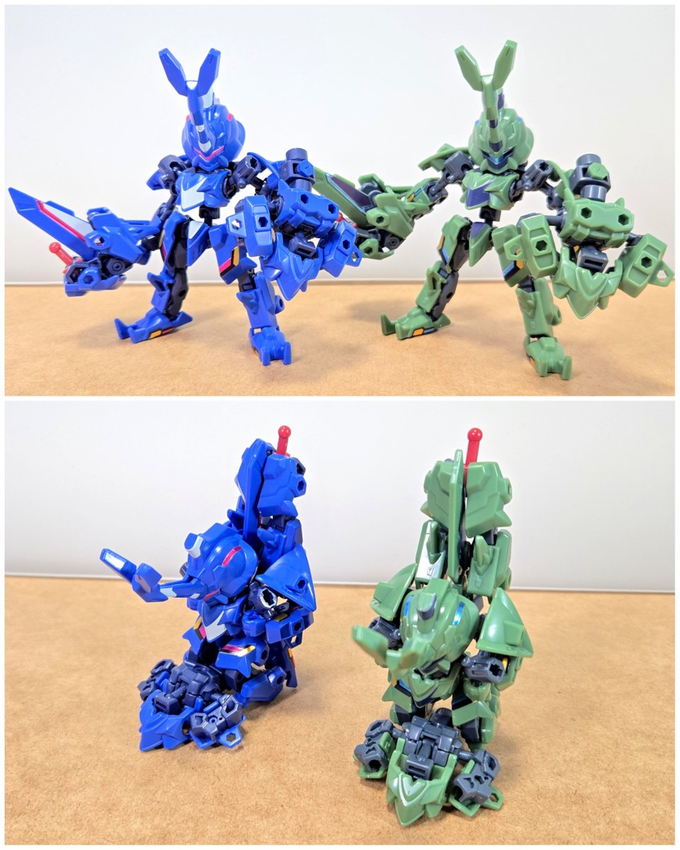 tunousa's tweet photo. アニマギアDE1弾を各種2個ずつ使ってそれぞれに変形・合体機構を搭載。
 #アニマギア https://t.co/pTsuTKqljQ