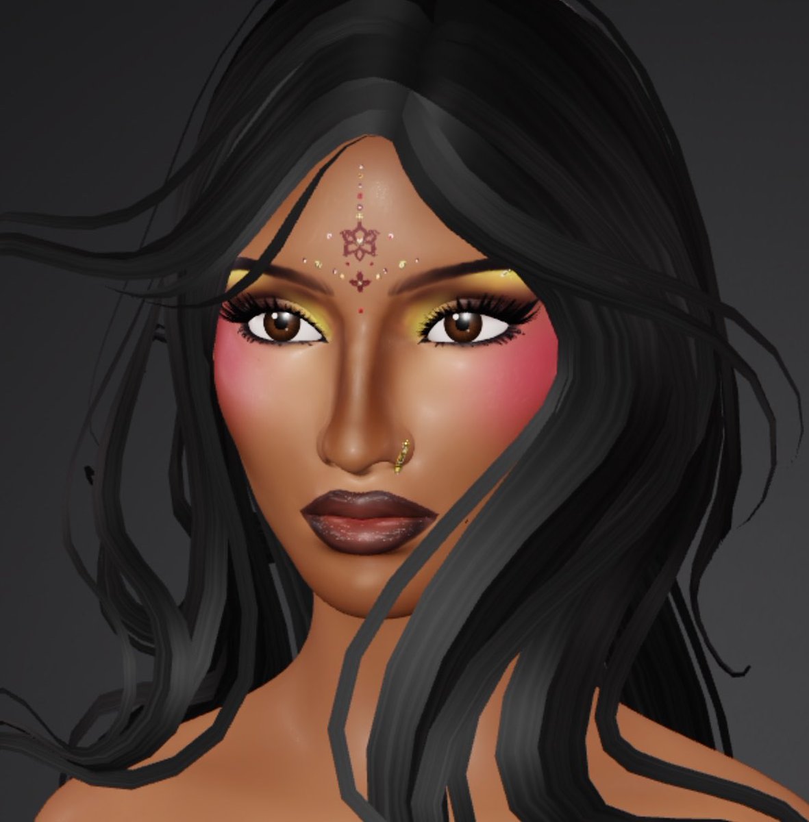 thenuggetdino's tweet photo. too broke for vip so i had to draw the lashes and gems #makeupshowdown https://t.co/zCXGgeZ2ft