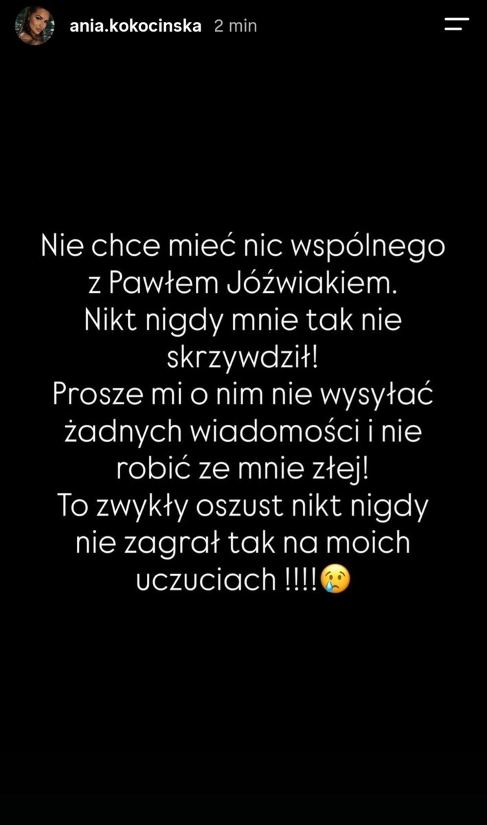 OkiemFreaka's tweet photo. 🚨Ania Kokocińska zerwała z Jóźwiakiem i nazywa go oszustem #famemma #primemma #jóźwiak https://t.co/Oqp8lBBMLm
