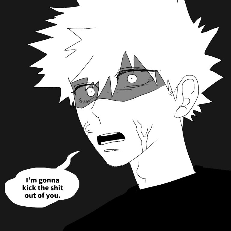 NyanCatEvil_'s tweet photo. I feel like I never draw them pre apology so here’s Uber-Tsundere 15 yo Katsuki (OOC, bite me) https://t.co/iDJwIGpN9T
