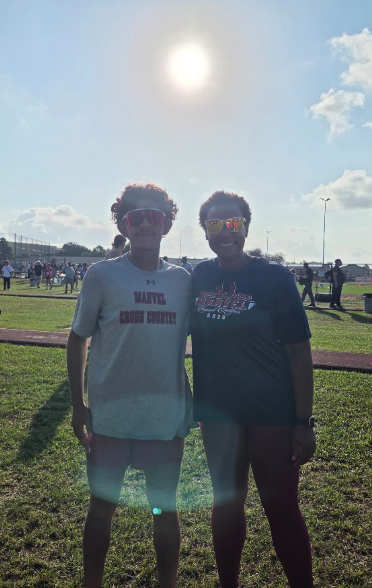 ManvelHS's tweet photo. A big Hoka Hey Shoutout to all the students who competed in the District Cross Country Meet during Fall Break.  Congrats to Jannie &amp; Jessica Cardenas who finished 1st &amp; 2nd place  and Isaac Rodas who finished 3rd place. All 3 seniors will move on to represent MHS at Regionals. https://t.co/o84Y9TQKim