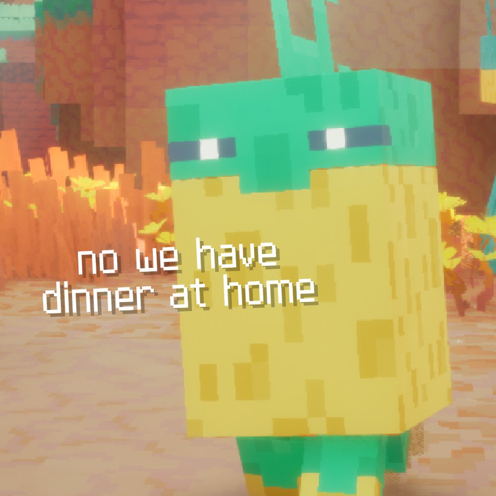 Minecraft's tweet photo. 3 teeth &amp; a dream https://t.co/b0BLv9W15E