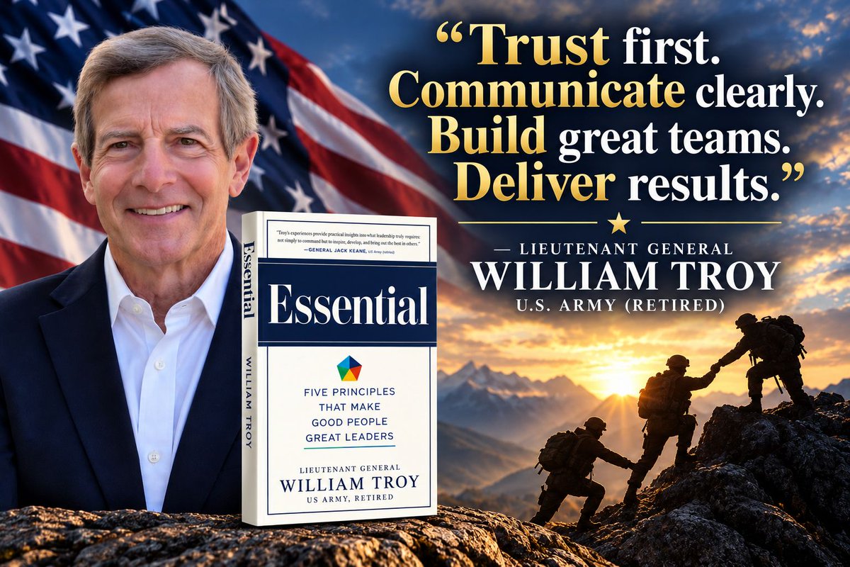 IAN_AuthorPromo's tweet photo. The cost of poor leadership is enormous: low morale, high turnover, weak culture, and disappointing results. ESSENTIAL helps leaders avoid those mistakes and build organizations where people thrive. #CompanyCulture #LeadershipDevelopment https://t.co/P5GteKgwM4 #EssentialBook #WilliamTroy #LeadershipBook #5Principles #LeadershipDevelopment #BusinessBook #BookRecommendation #MilitaryLeadership #CEO #LeadershipSkills @FortuneMagazine @businessinsider @business @abookpublicist #rt