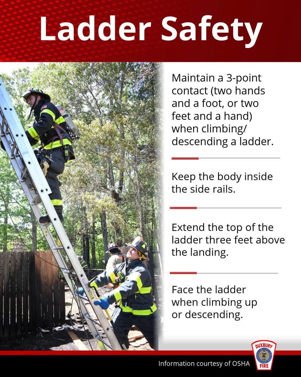 DXFD_PIO's tweet photo. Whether you are cleaning leaves out of your gutters or putting up holiday decorations, follow these ladder safety tips to stay safe this fall and holiday season. ⁠
⁠
#DXFD #Ladder #LadderSafety https://t.co/7VK2jclSYc