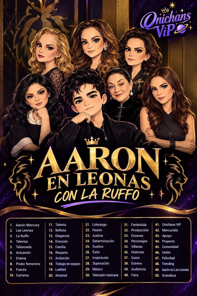 OnichansVip's tweet photo. 💥📢| Empezamos tendencia Onichans 🪐✨ 

AARON EN LEONAS CON LA RUFFO

Frase a utilizar 👆🏻 les dejamos tablita ✍🏻 
@ArnMercurio https://t.co/fW4fhWAC5q