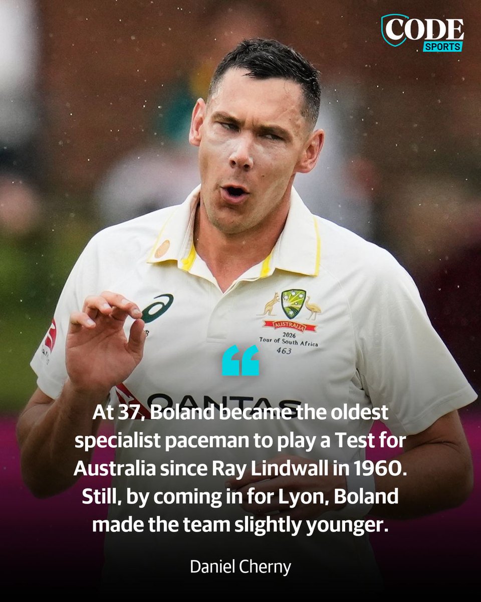 telegraph_sport's tweet photo. Replacing Nathan Lyon, Scott Boland rewarded the faith early.

WHAT YOU MISSED 👉 https://t.co/ohW7We2Eek https://t.co/zhyB2Ap8Lm