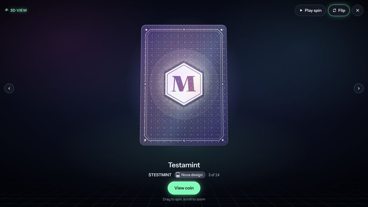mintdexdotfun's tweet photo. 🔥 The creator connection survives a card resale. 🎴

MintDex’s market splits a sale into seller proceeds, a protocol fee and a royalty for the coin’s original launcher. When that launcher is the seller, the royalty is waived.

Built into the sale mechanics. ⚡ https://t.co/B718ObvR0d