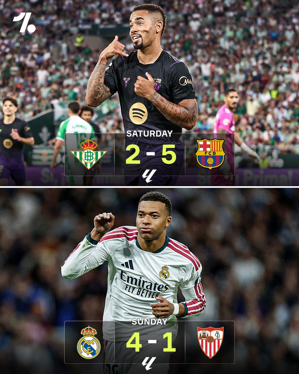 Thompsonbbiz's tweet photo. If Barcelona and Real Madrid's results are anything to go by... El Clásico is going to guarantee GOALS 😏🍿🇪🇸 https://t.co/QC2AF21FZK