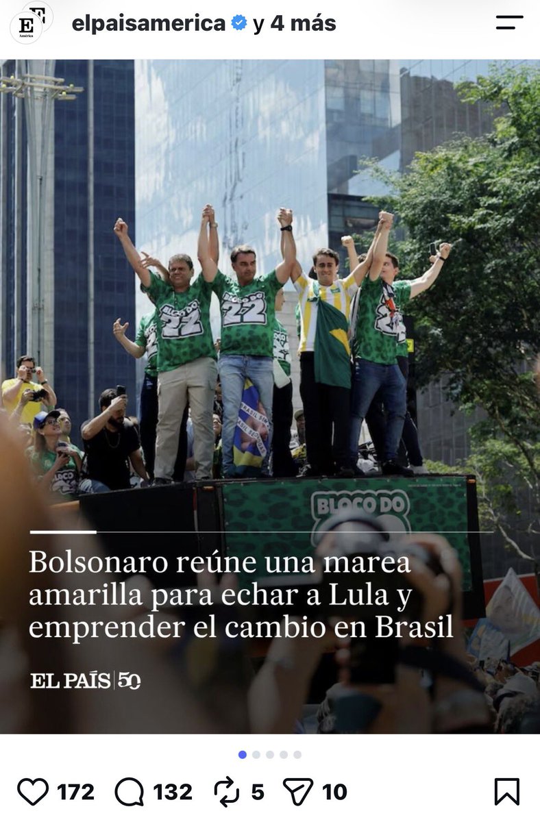 AlexCastroFlo's tweet photo. Curioso titular decidió usar @elpais_america para esta nota. “Emprender el cambio”, dice. Faltó agregar “… hacia el fascismo”. https://t.co/mBUzMOgyji