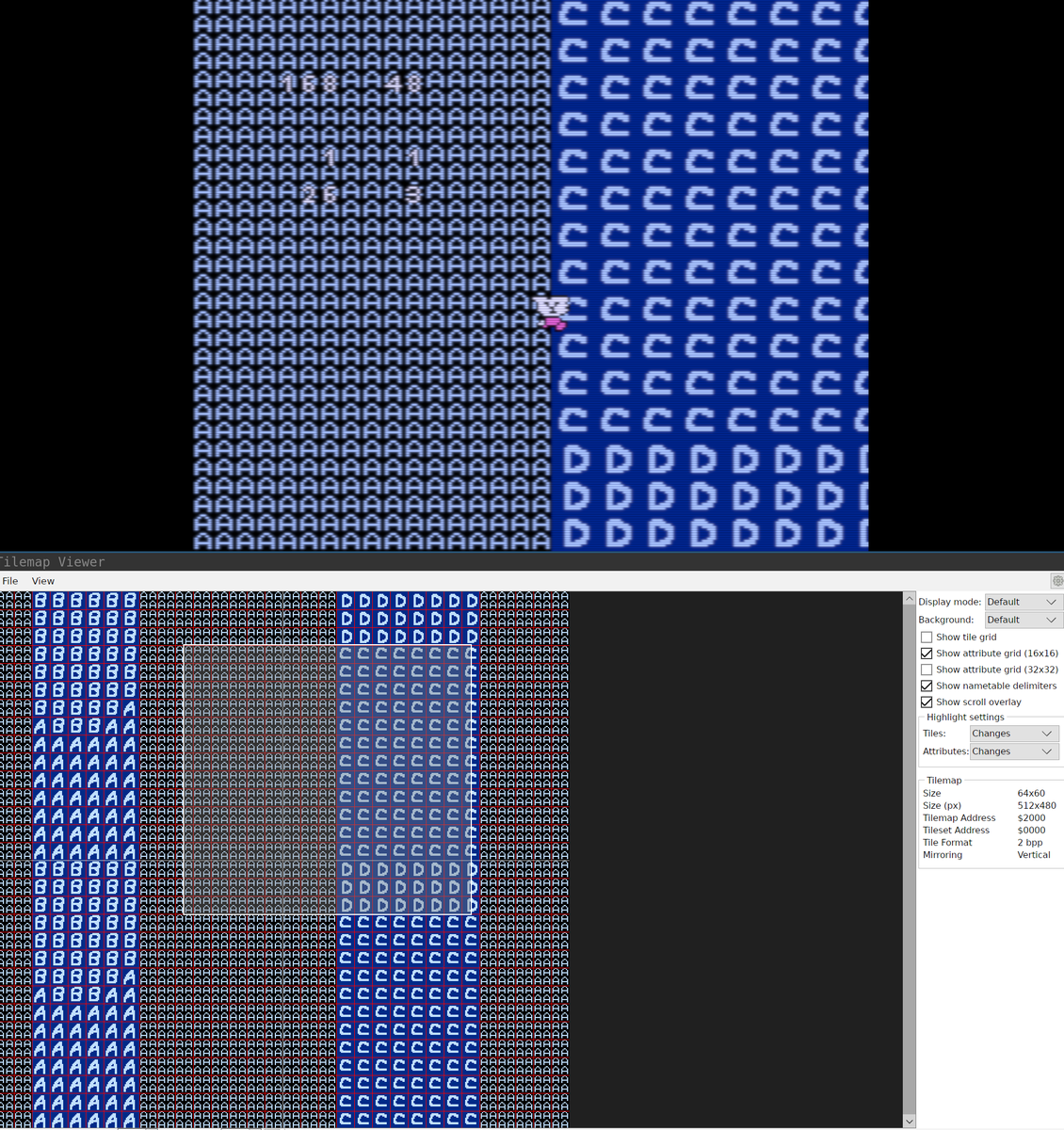 EliasDaler's tweet photo. Reverse engineering how Mother 1 scrolls in 4 directions on NES and going insane.

I think I understand how it works and now I only need to implement it (~40% done). 

See you in a few weeks. 😭 https://t.co/CZugwbtnRK