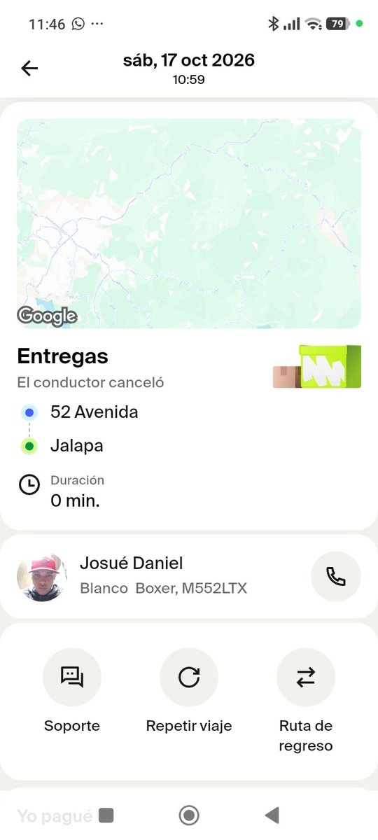 LUISTORREFOREVE's tweet photo. @inDrive Mandé un paquete con este tipo y se quedó con el paquete y dinero que le di en Guatemala https://t.co/ocnwbtw16R