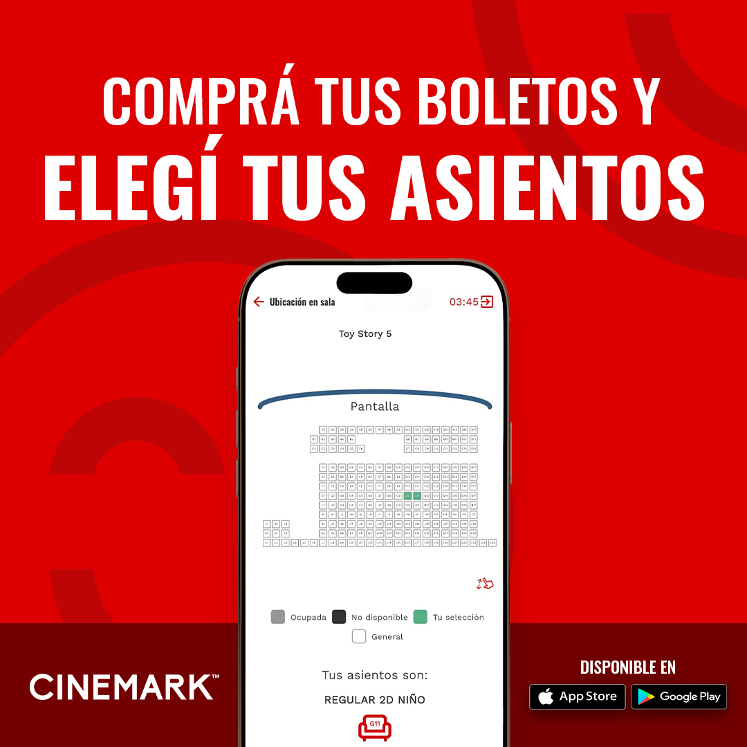 CinemarkPA's tweet photo. 🚨🎬 ¡QUE NADIE TE GANE TU ASIENTO FAVORITO! 👀🍿 ¿Primera fila, al centro o hasta atrás? 🤩 Tú decides dónde vivir cada película. 

🎟️ Compra tus entradas y elige tus asientos fácilmente desde la App CinemarkCA. 📱 ¡Tu próxima experiencia comienza aquí! 

#AppCinemark https://t.co/bdr5vPR2Cn