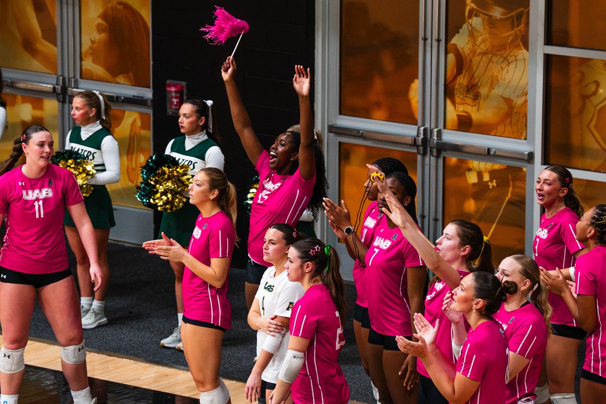 UAB_VB's tweet photo. Blazers brought the ENERGY today! 🔥🩷

#WinAsOne https://t.co/VqQIXWV15t