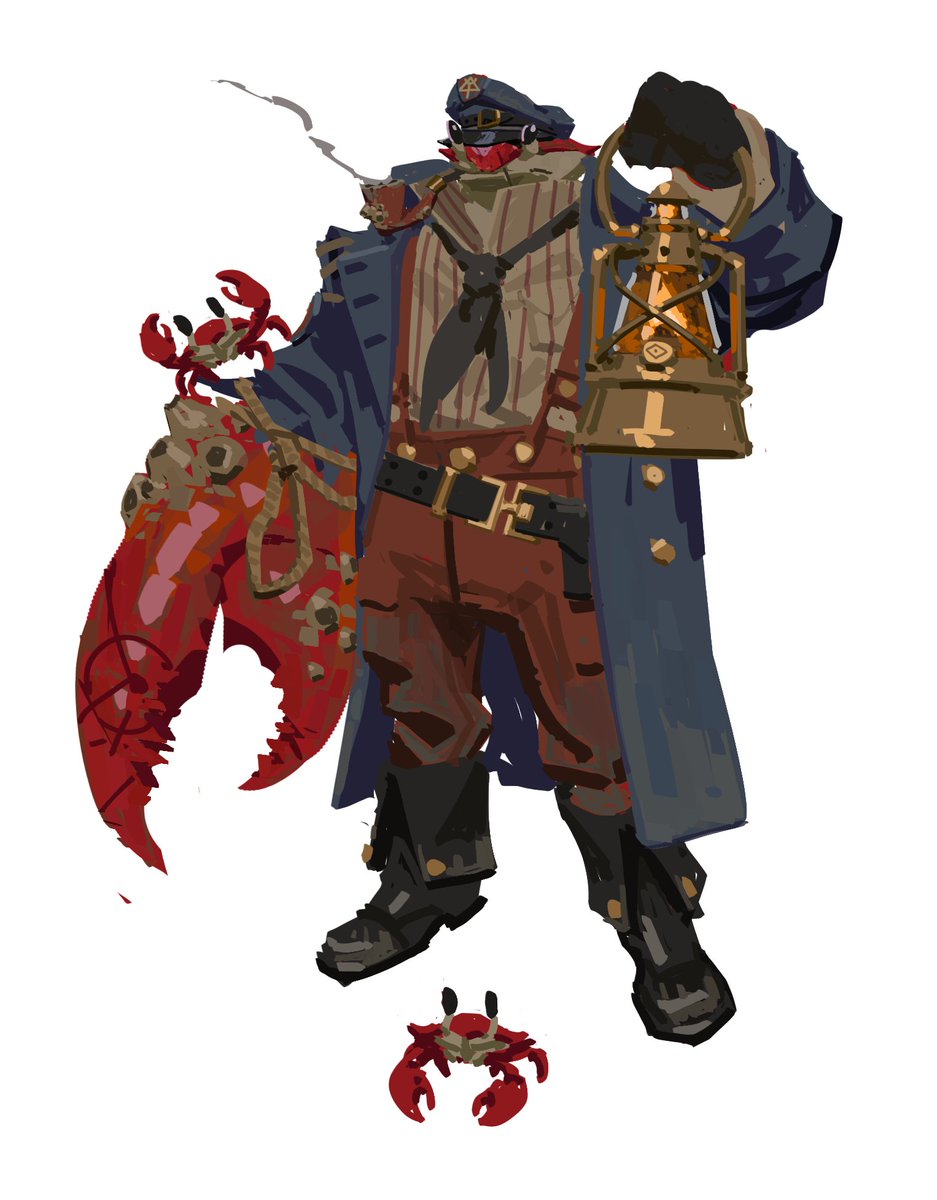 bruhe_le's tweet photo. Deadlock hero idea
Sailor Clawde

dont have particular ability ideas outside of:
-Lantern can make enemies visible for a small period of time for the team
-summons a huge wave of crabs that slow enemies but makes him faster
-drops a Barnacle trap/or a crab that deals bleeding https://t.co/0fyhY9Xx4X
