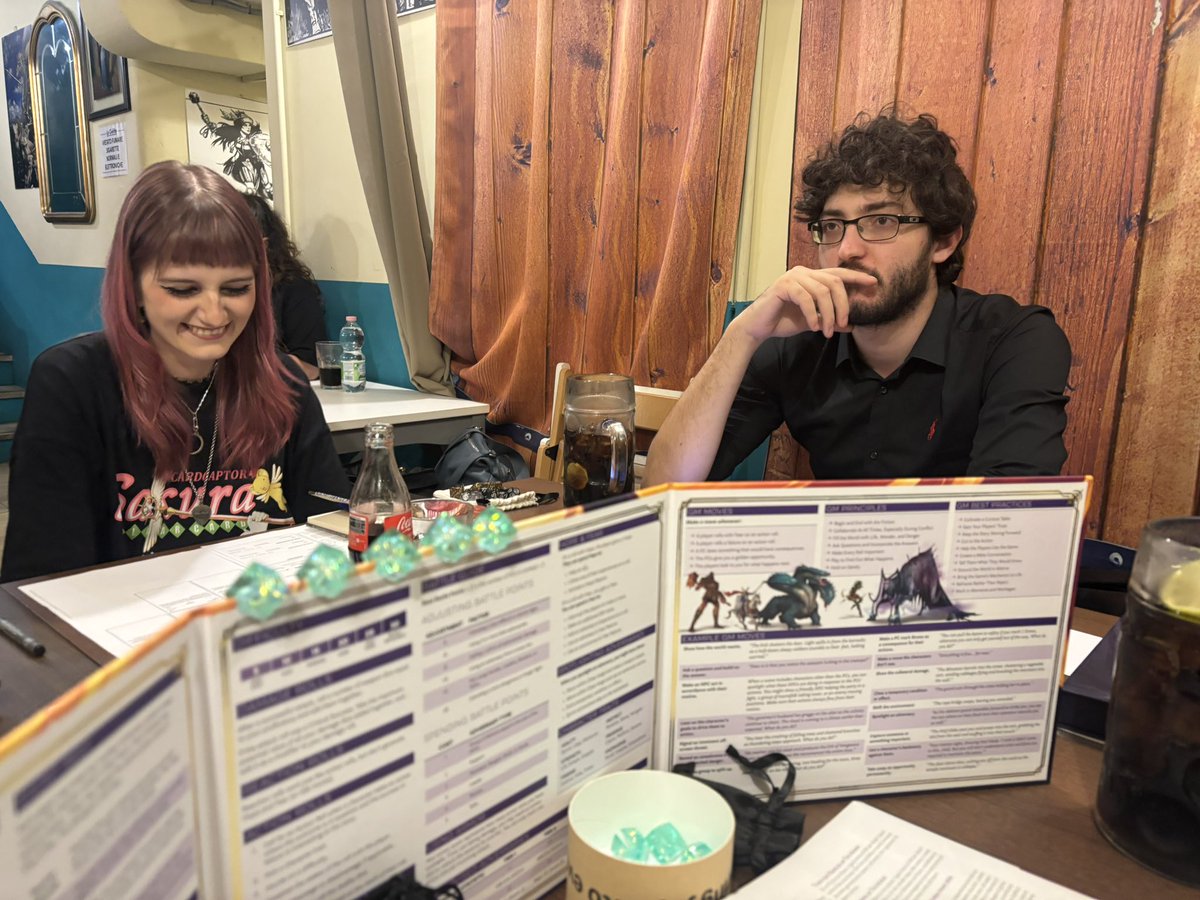 DrklDrmngAlex's tweet photo. Pirates, Gangsters, Voodoo, Kung Fu and a Mechanical Killer Bird, what else could these adventurers find in the Menagerie Coasts? An ALIEN?!

#Daggerheart #StoryTableGDR #DarringtonPress #CriticalRole #TabletopGaming https://t.co/vfeMKZXizj