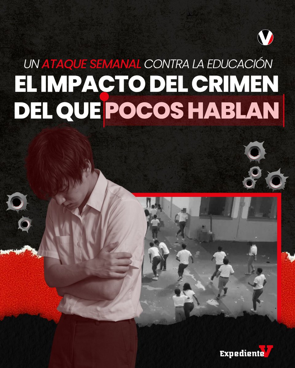 revistavistazo's tweet photo. 🔎 #ExpedienteV | Educación bajo ataque en Ecuador: https://t.co/Wj9FK8QvaB

🏫 La inseguridad también impacta a las aulas. Entre enero y junio de 2026, se registraron 27 incidentes graves contra el sistema educativo en siete provincias del país, según un informe del Consejo Noruego para Refugiados (CNR).