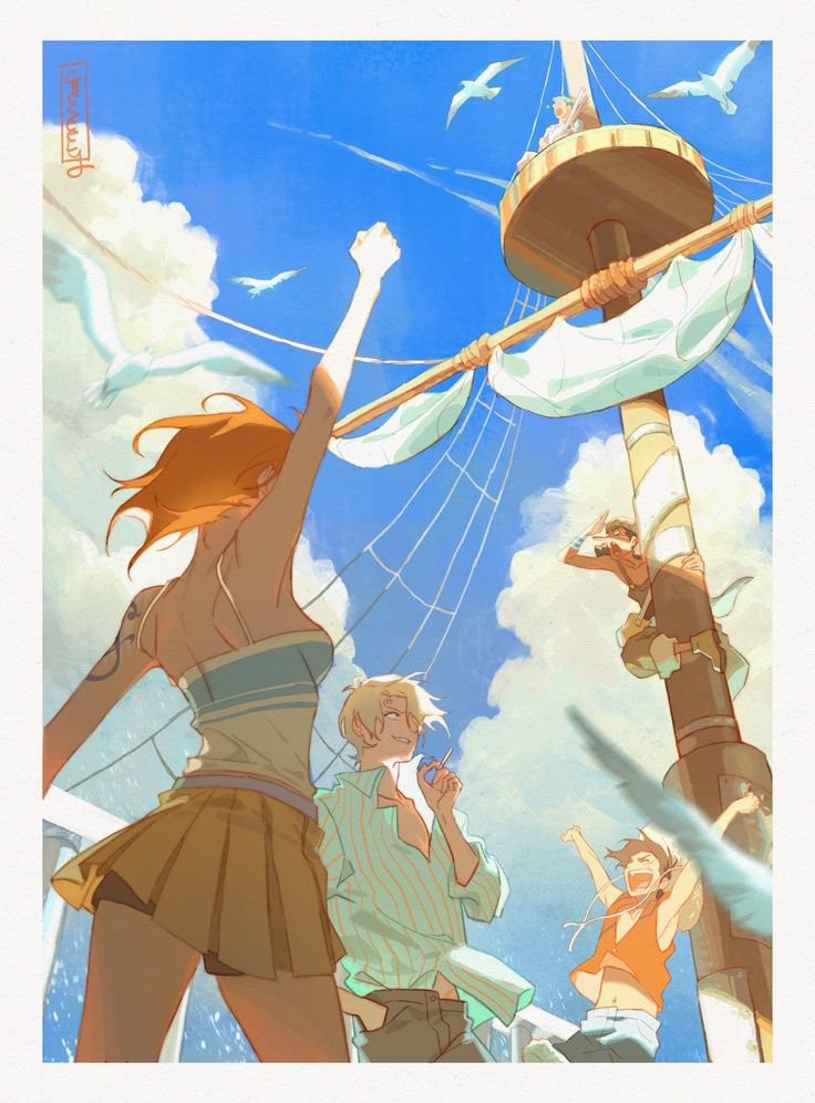 mrx555555555555's tweet photo. #Nami #نامي #Luffy #لوفي #Sanji #سانجي #Usopp #يوسوب 
#ONEPIECE #ون_بيس 
#art #fanart #anime #manga https://t.co/CFHrukWJz7